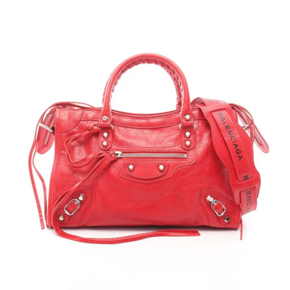 Balenciaga Le City handbag leather red